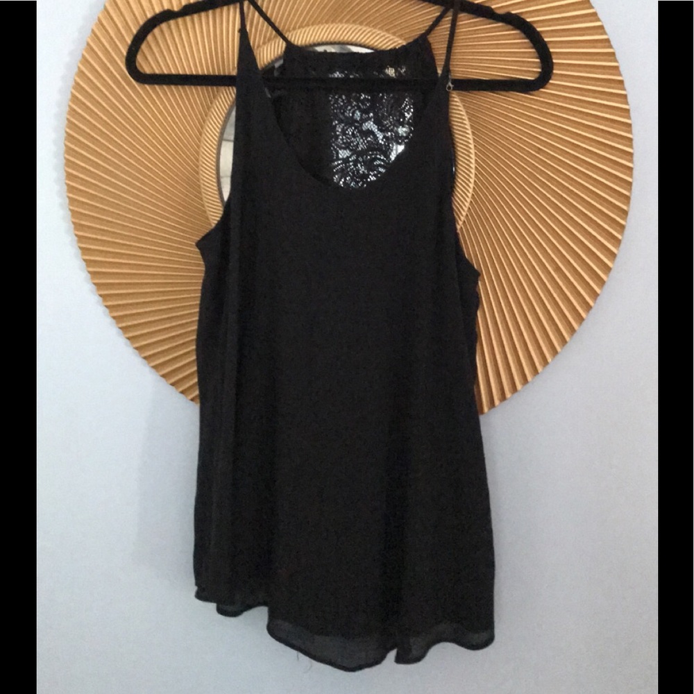 Black lace tank